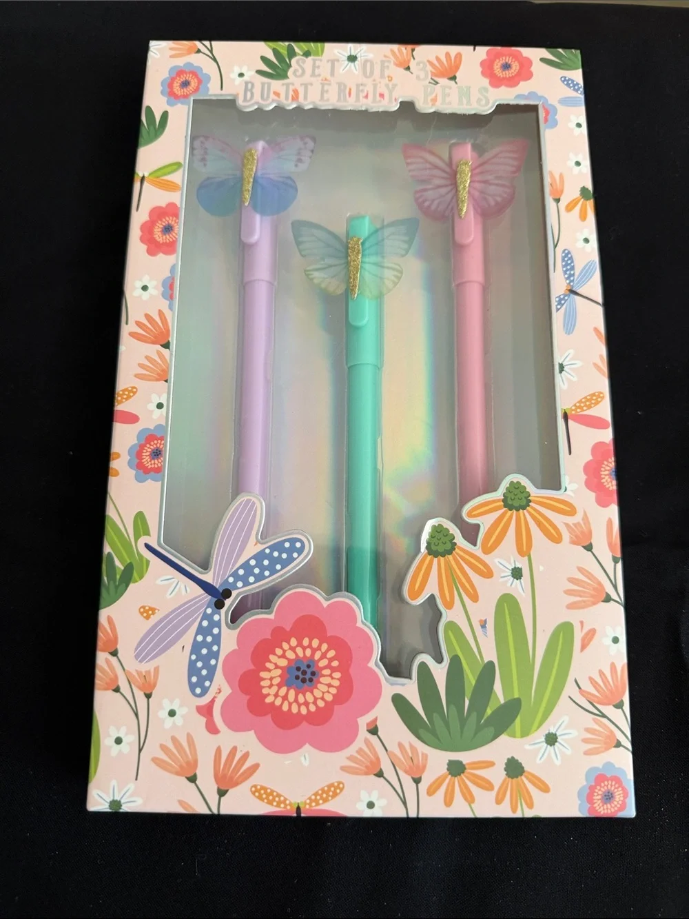 Floral & Butterfly Stationery Gift Set — Pink, Purple, Teal